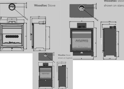 Charlton & Jenrick Fireline Woodtec 5 kW standaard 414 mm
