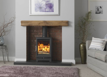 Charlton & Jenrick Fireline Woodtec 5kW standaard 414 mm Sfeerhaard Elektrische haard Open haard Verwarming Tuinhaard Terrasverwarming Kachel