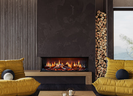 Trimline Fires Solus iX13 ingebouwde haard sfeerbeeld woonkamer