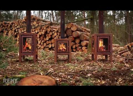 Reny Quaruba XL set Houtkachel Tuinhaard Buiten Buitenhaard Terrasverwarming Open Haard Elektrische Haard Verwarming Kachel Sfeerhaard Inbouwhaard Sfeervol Warmte Sfeer Gebruiksvriendelijk