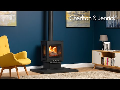 Video van Charlton & Jenrick Purevision LPV5 houtkachel op voetstuk
