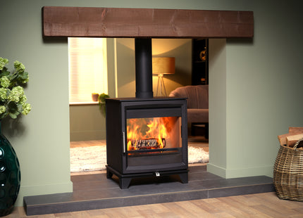 Charlton & Jenrick Fireline Woodtec 8 kW doorkijk haard